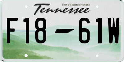 TN license plate F1861W