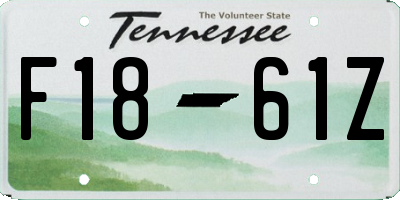 TN license plate F1861Z