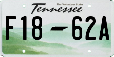 TN license plate F1862A