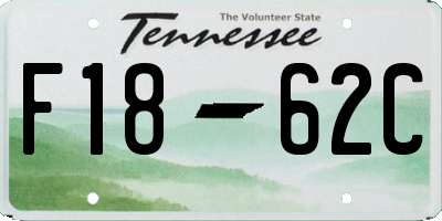TN license plate F1862C