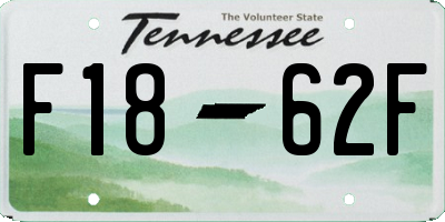 TN license plate F1862F