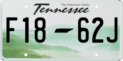 TN license plate F1862J