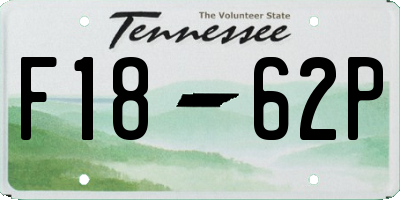 TN license plate F1862P