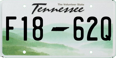 TN license plate F1862Q
