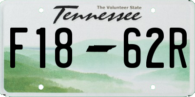 TN license plate F1862R