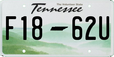 TN license plate F1862U