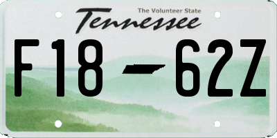 TN license plate F1862Z