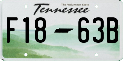 TN license plate F1863B