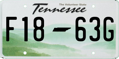 TN license plate F1863G