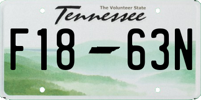 TN license plate F1863N