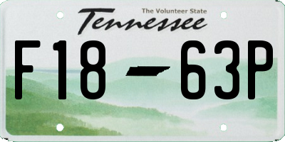 TN license plate F1863P