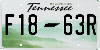 TN license plate F1863R