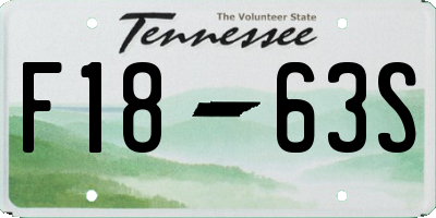 TN license plate F1863S