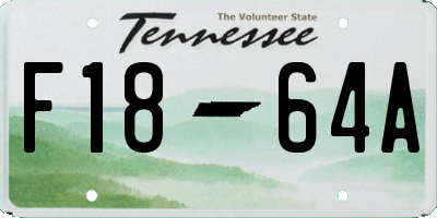 TN license plate F1864A