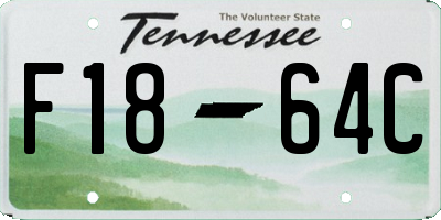 TN license plate F1864C