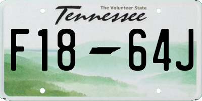TN license plate F1864J