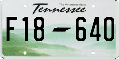 TN license plate F1864O