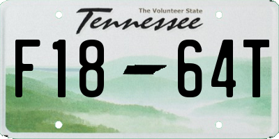 TN license plate F1864T