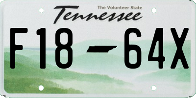TN license plate F1864X