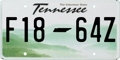 TN license plate F1864Z