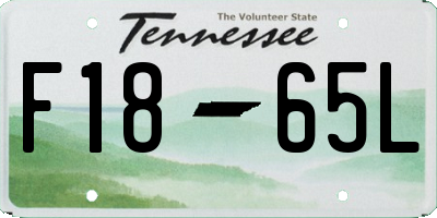 TN license plate F1865L