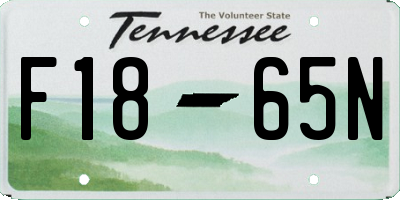 TN license plate F1865N