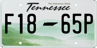 TN license plate F1865P