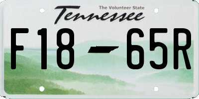 TN license plate F1865R
