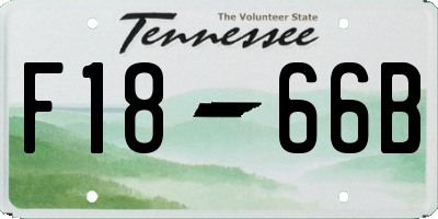 TN license plate F1866B
