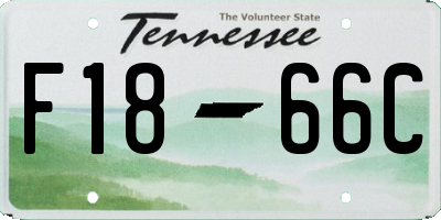 TN license plate F1866C