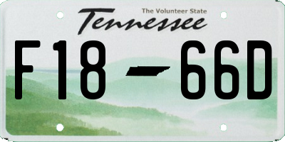 TN license plate F1866D