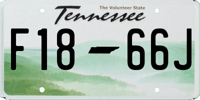 TN license plate F1866J