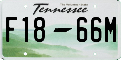 TN license plate F1866M