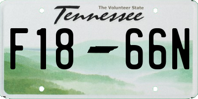 TN license plate F1866N