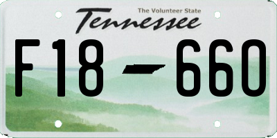 TN license plate F1866O