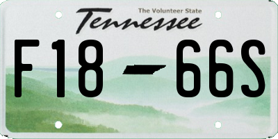 TN license plate F1866S