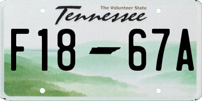 TN license plate F1867A
