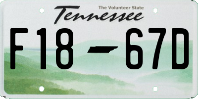 TN license plate F1867D
