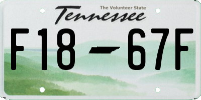 TN license plate F1867F