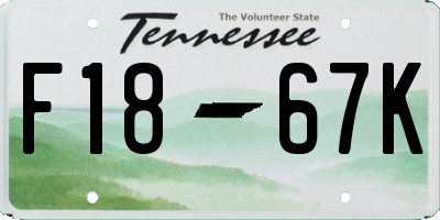 TN license plate F1867K