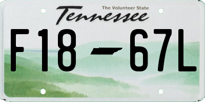TN license plate F1867L