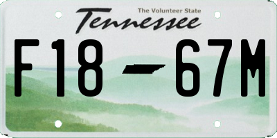 TN license plate F1867M