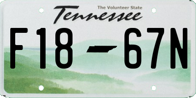 TN license plate F1867N