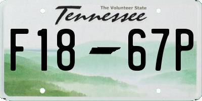 TN license plate F1867P