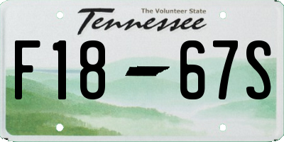 TN license plate F1867S