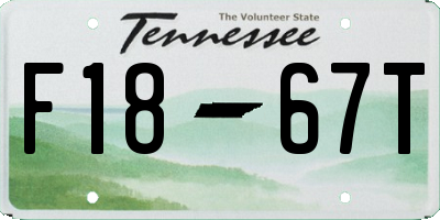 TN license plate F1867T