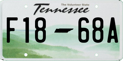 TN license plate F1868A