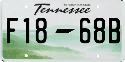 TN license plate F1868B