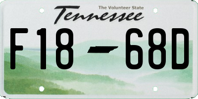 TN license plate F1868D