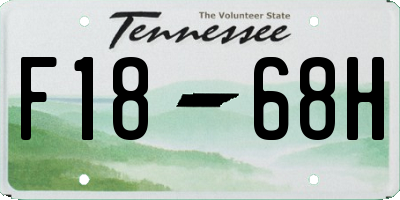 TN license plate F1868H